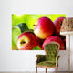ripe red apples on table Wall Mural