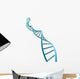 3D Blue DNA Strand Wall Decal