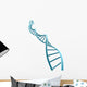 3D Blue DNA Strand Wall Decal