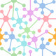 Network connection nodes seamless pattern Wall Mural