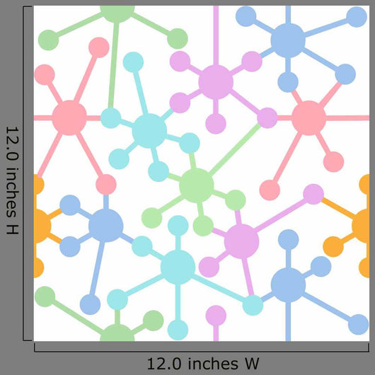 Network connection nodes seamless pattern Wall Mural