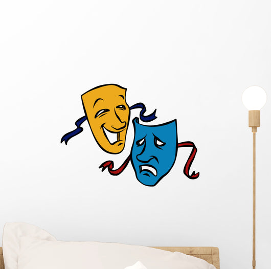 Comedy/Tragedy Masks Wall Decal