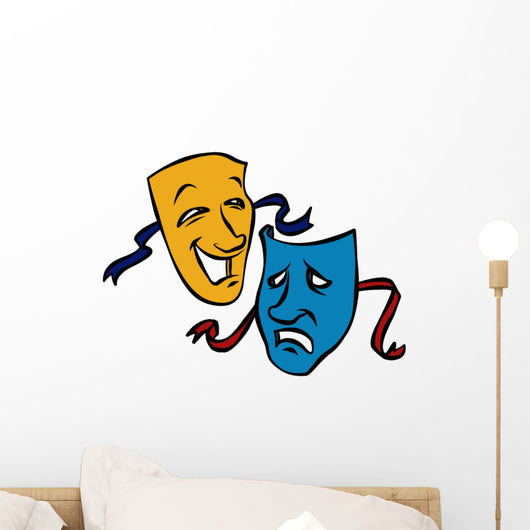 Comedy/Tragedy Masks Wall Decal