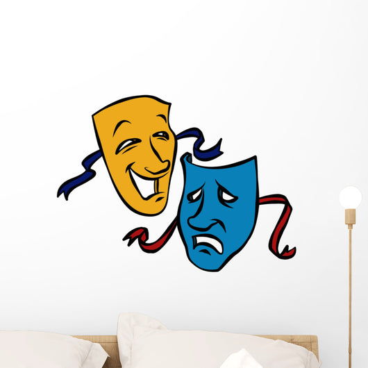 Comedy/Tragedy Masks Wall Decal