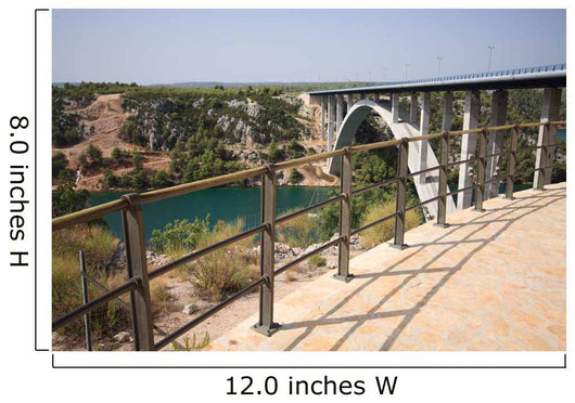 ponte sul fiume Krka Wall Mural