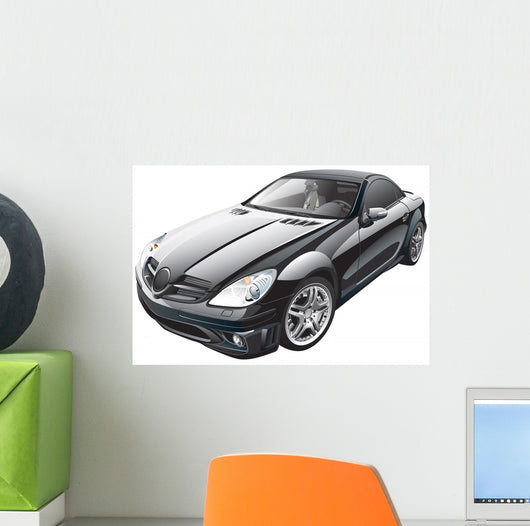 Black Sport Car Wall Decal