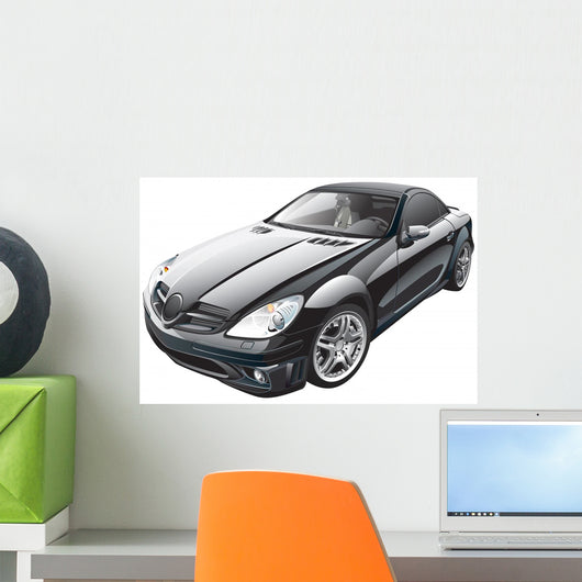 Black Sport Car Wall Decal