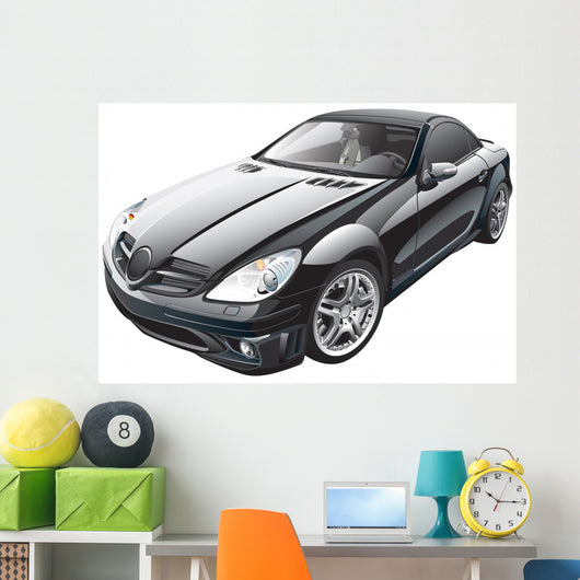 Black Sport Car Wall Decal