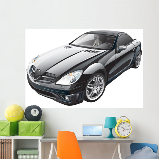 Black Sport Car Wall Decal