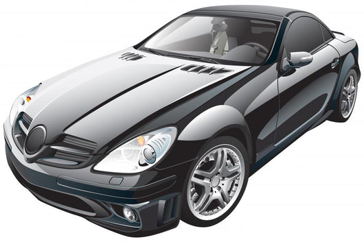 Black Sport Car Wall Decal