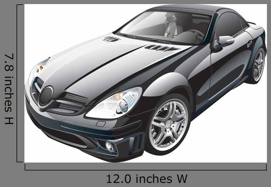Black Sport Car Wall Decal