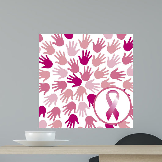 Breast Cancer Awareness Ribbons Wall Mural