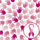 Breast Cancer Awareness Ribbons Wall Mural