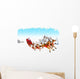 Santa with Sleigh with Wall Decal