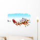 Santa with Sleigh with Wall Decal