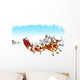 Santa with Sleigh with Wall Decal
