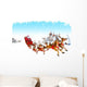 Santa with Sleigh with Wall Decal