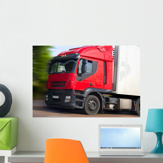 Truck with Red Cabin