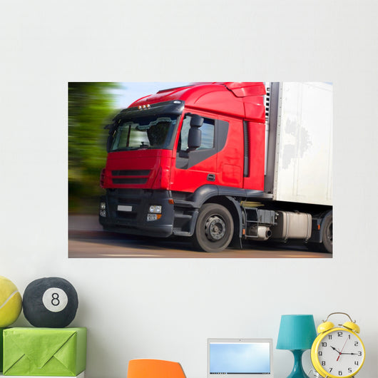Truck with Red Cabin