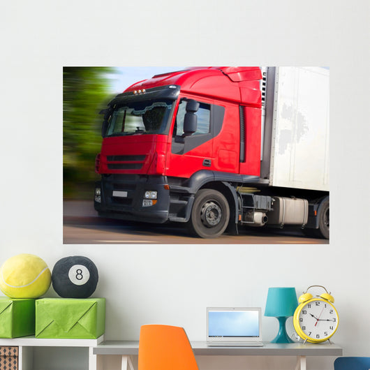 Truck with Red Cabin