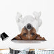 Dog Laying Upside Down Wall Decal