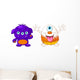 Two cute monsters Wall Decal