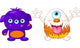Two cute monsters Wall Decal
