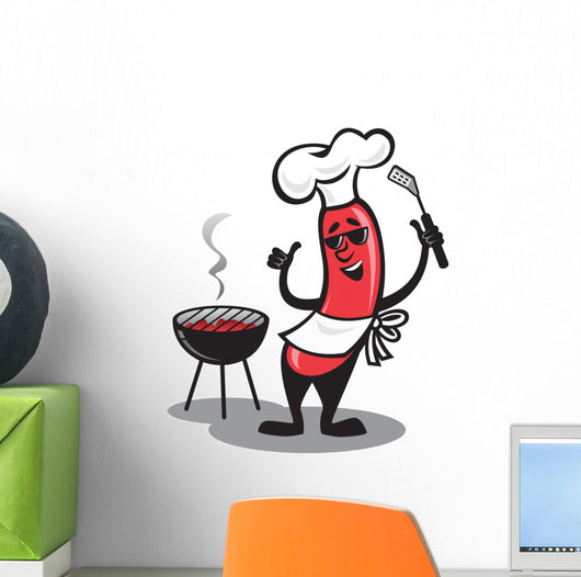 BBQ Hot Dog Wall Decal