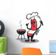 BBQ Hot Dog Wall Decal