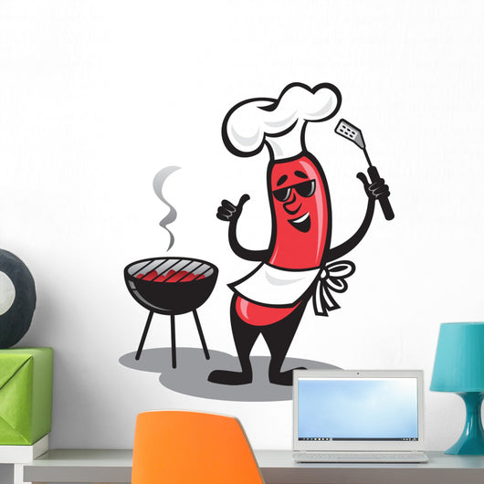 BBQ Hot Dog Wall Decal