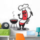 BBQ Hot Dog Wall Decal