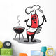 BBQ Hot Dog Wall Decal