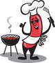 BBQ Hot Dog Wall Decal