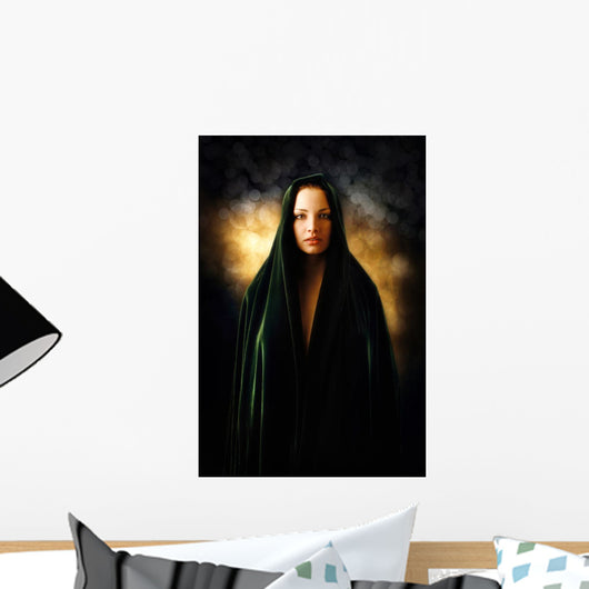 Inspired Beautiful Woman Covered Wall Mural