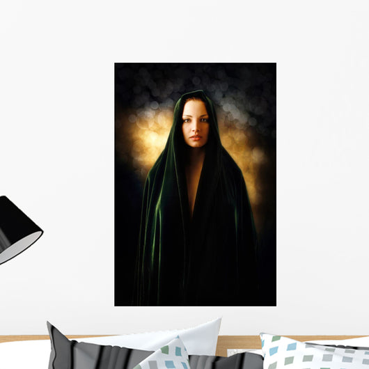 Inspired Beautiful Woman Covered Wall Mural