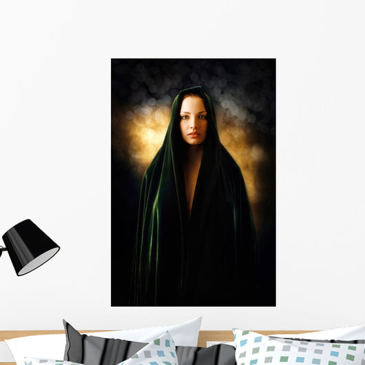 Inspired Beautiful Woman Covered Wall Mural