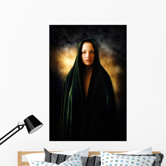 Inspired Beautiful Woman Covered Wall Mural