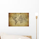 Vintage Map World 1814 Wall Decal