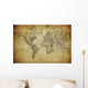 Vintage Map World 1814 Wall Decal