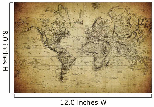 Vintage Map World 1814 Wall Decal