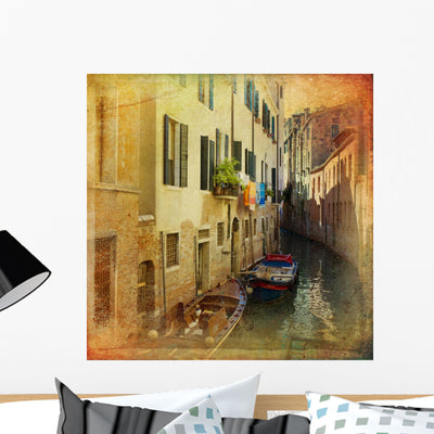 Venice shown on a wall