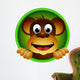 cute monkey head cartoon Wall Decal