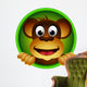 cute monkey head cartoon Wall Decal