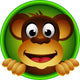 cute monkey head cartoon Wall Decal