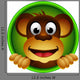 cute monkey head cartoon Wall Decal