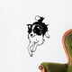 border collie black white image Wall Decal