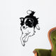 border collie black white image Wall Decal