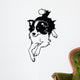 border collie black white image Wall Decal