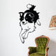 border collie black white image Wall Decal