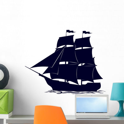 Contour Ancient Sailing Ship shown on a wall